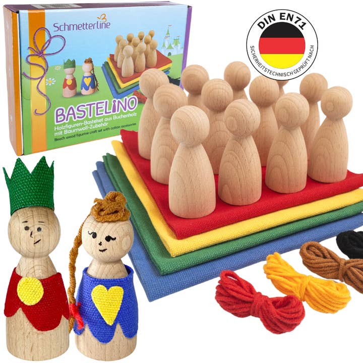 “Bastelino” - DIY craft set - wooden doll set with high quality for wholesale by SCHMETTERLINE