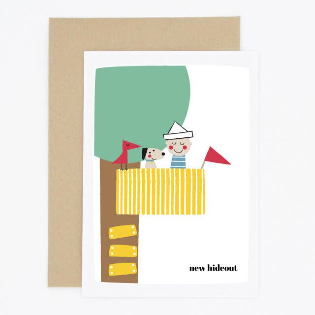 Playtime boomhut kaart voor nieuw huis voor wholesale door Madame Annie et Fils