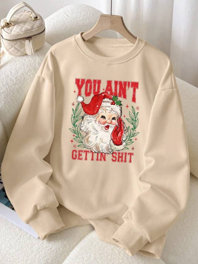 Rosa Clothing - Wholesale Sweatshirt - Women's - Merry & Bright christmas tree santa crew sweatshirt7