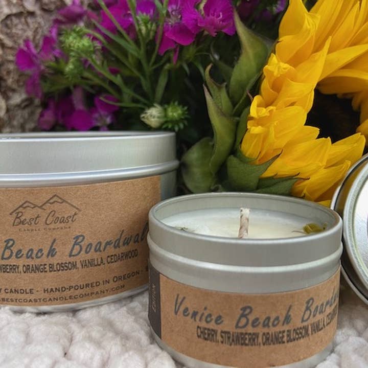 Venice Beach Boardwalk- Cherries, Strawberries, Jasmine for wholesale by Best Coast Candle Company
