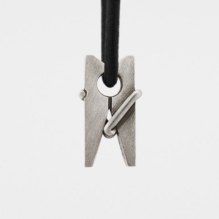Clothespin Pendant in Sterling Silver for wholesale by Snake Bones