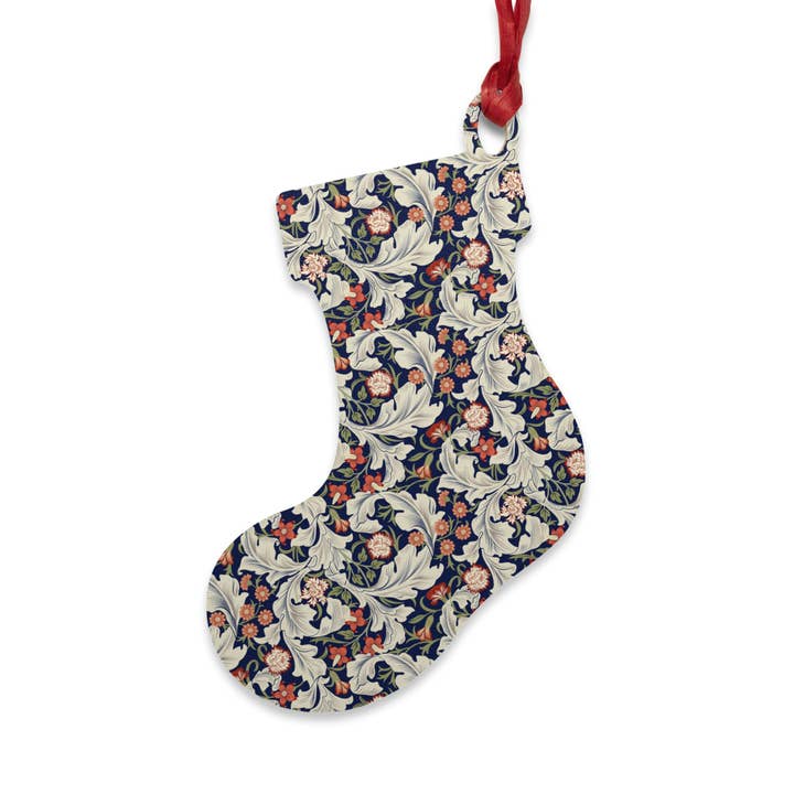 Wooden Christmas Ornaments inspired by William Morris - for wholesale by Willy Morris Home Emporium