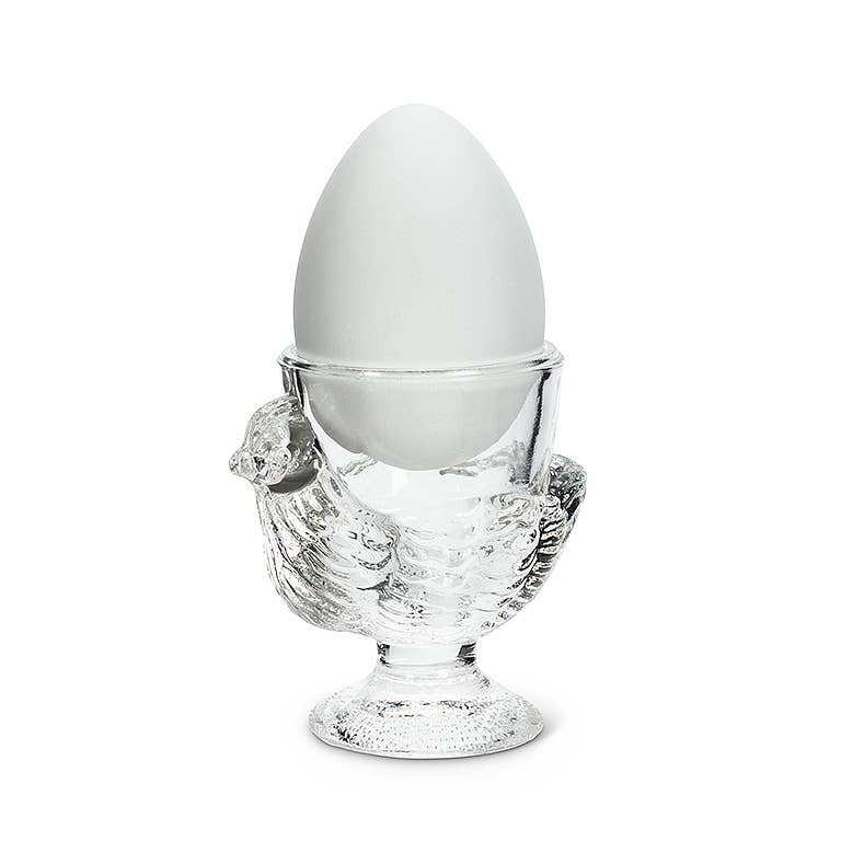 Abbott - Wholesale Egg Cup/Holder - Glass Chicken Egg Cup-3"H-6421