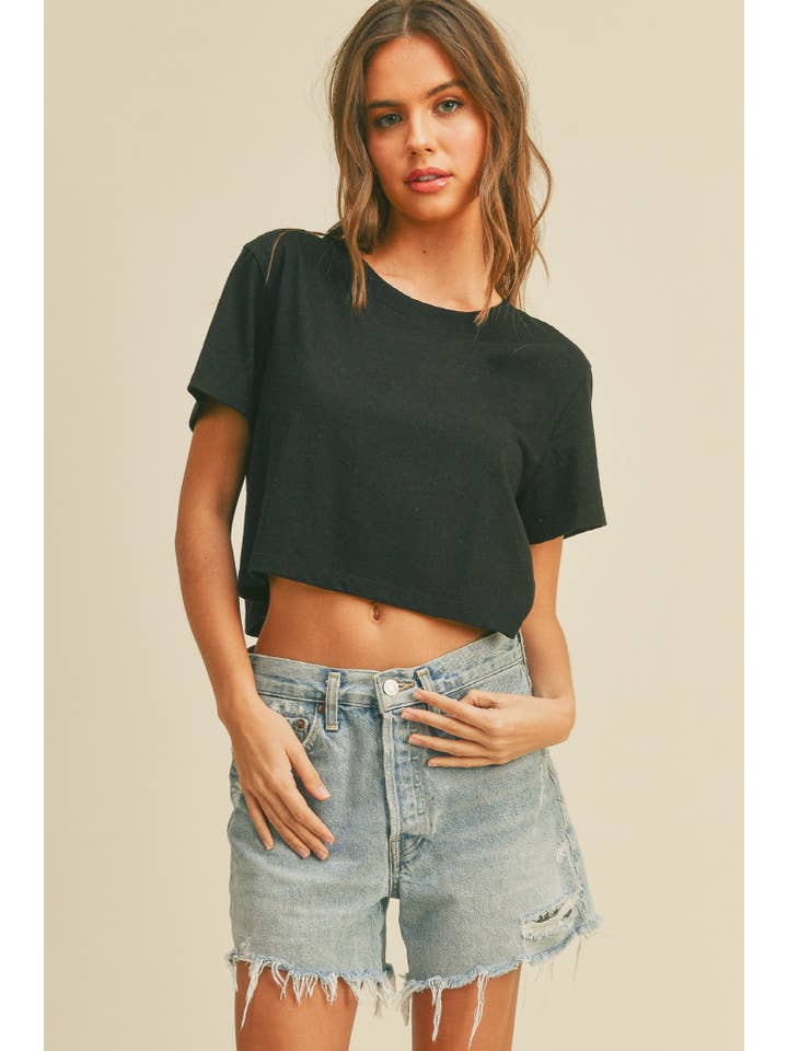 Honestee - Wholesale T-Shirt - Women's - Blank Short Cropped T-Shirt6