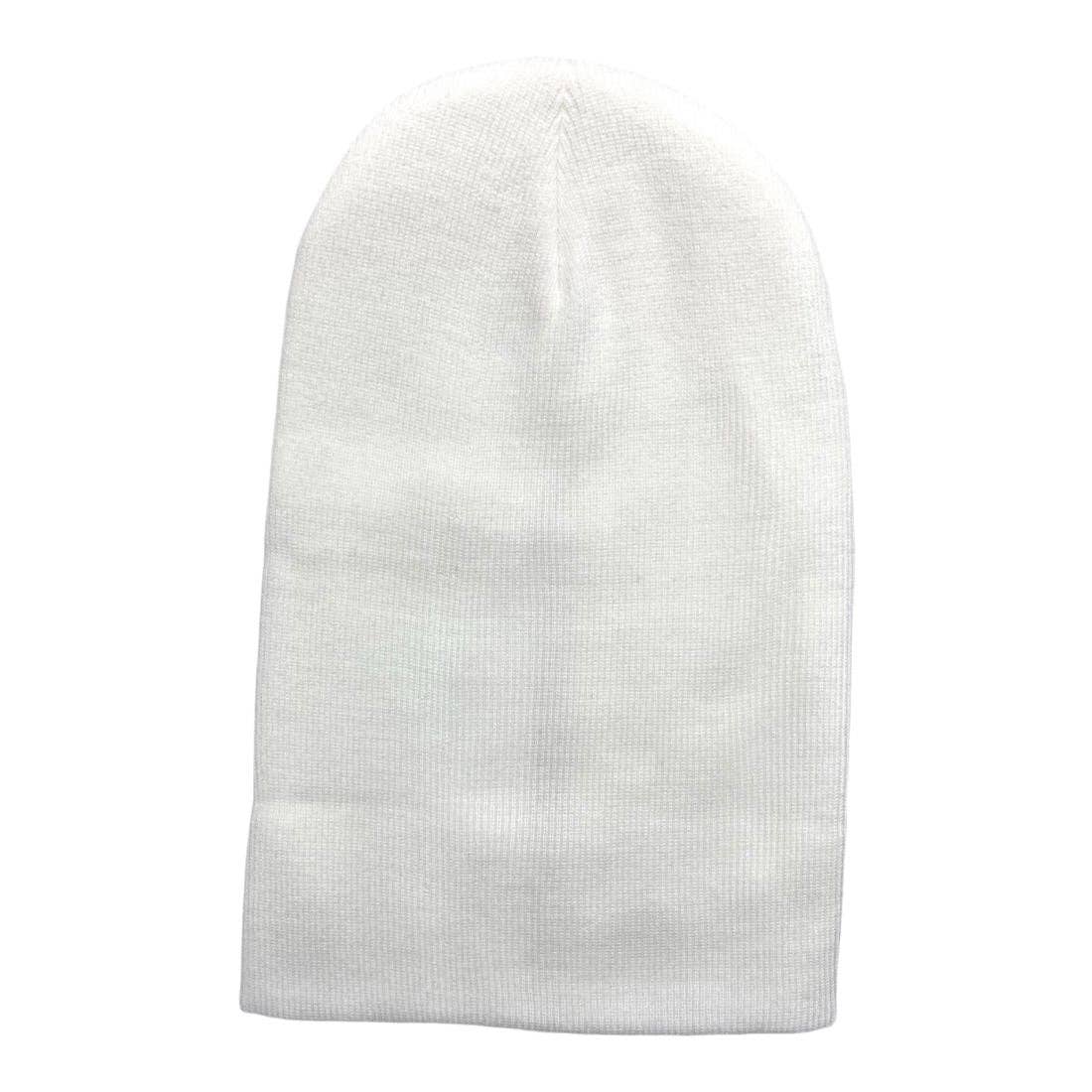The Park Wholesale - Vente Bonnet – unisexe - Bonnets et bonnets de luge à revers en tricot doux, en vrac, multicolore, uni, blanc, vente en gros108