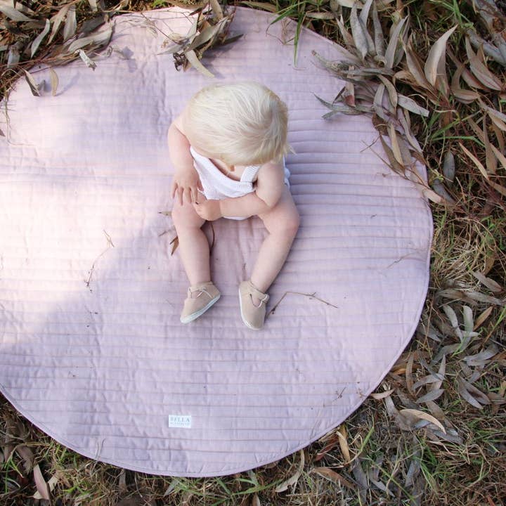 Round Play Mat in Blush Pink for wholesale by Bella Buttercup