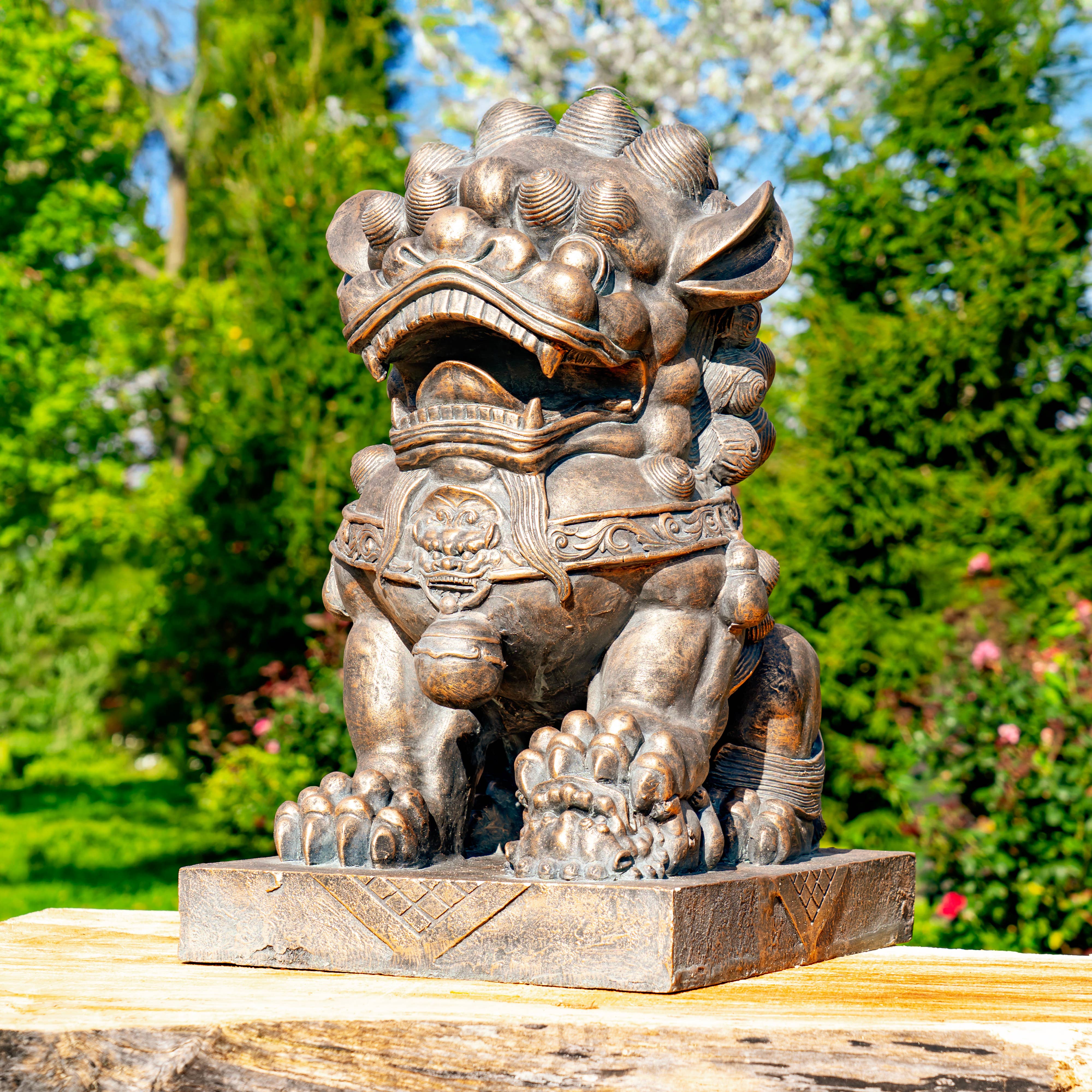 Zaer Ltd. International - Wholesale Sculpture - Magnesium Foo Dog Statues "Gan & An" 2PC/Set- Options1