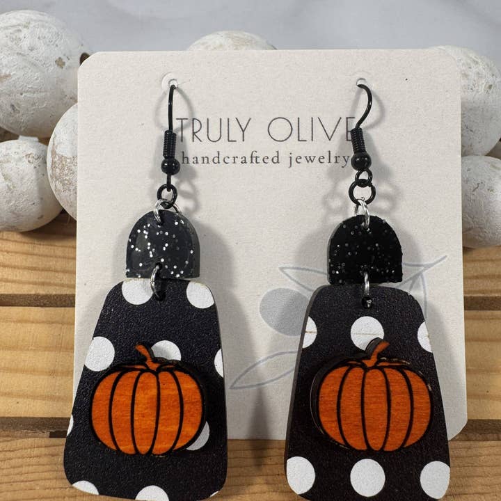 Cute Fall Pumpkin Polk A Dots for wholesale by Truly Olive