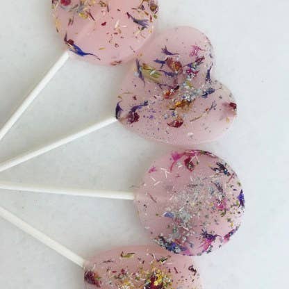 The Little Lollipop Shop – wholesale Lollipop – The Frosted Edible Flower Lollipop1