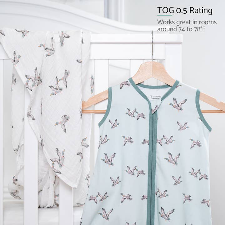 LollyBanks - Wholesale Sleepsack - Baby - Quackin'Up Mallard Duck Sleep Sack, 100% Organic Cotton