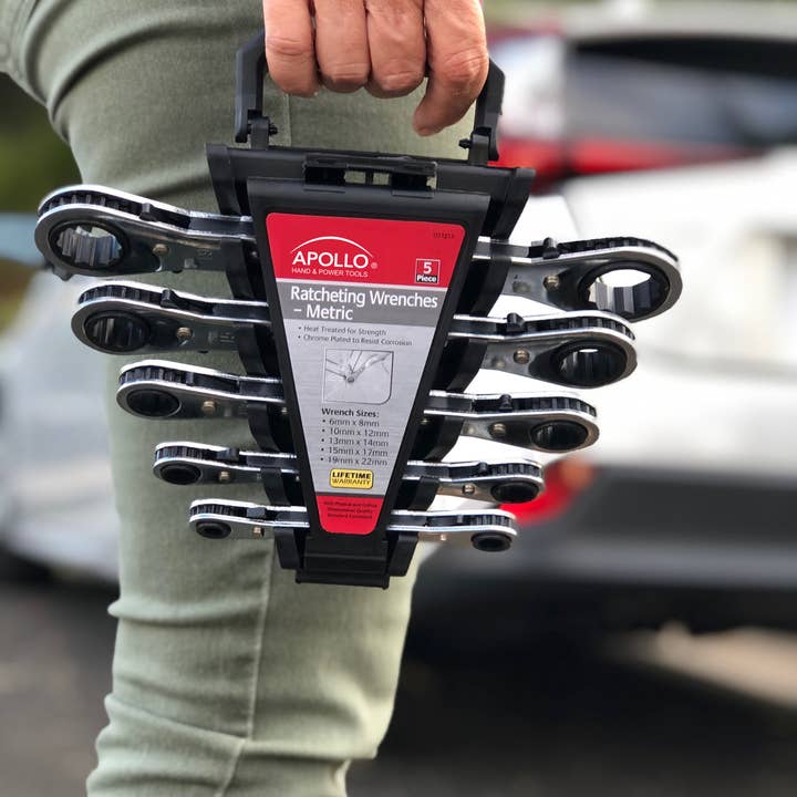 Apollo Tools - Wholesale Handy Tool - 5 Ratcheting Wrenches - Metric4