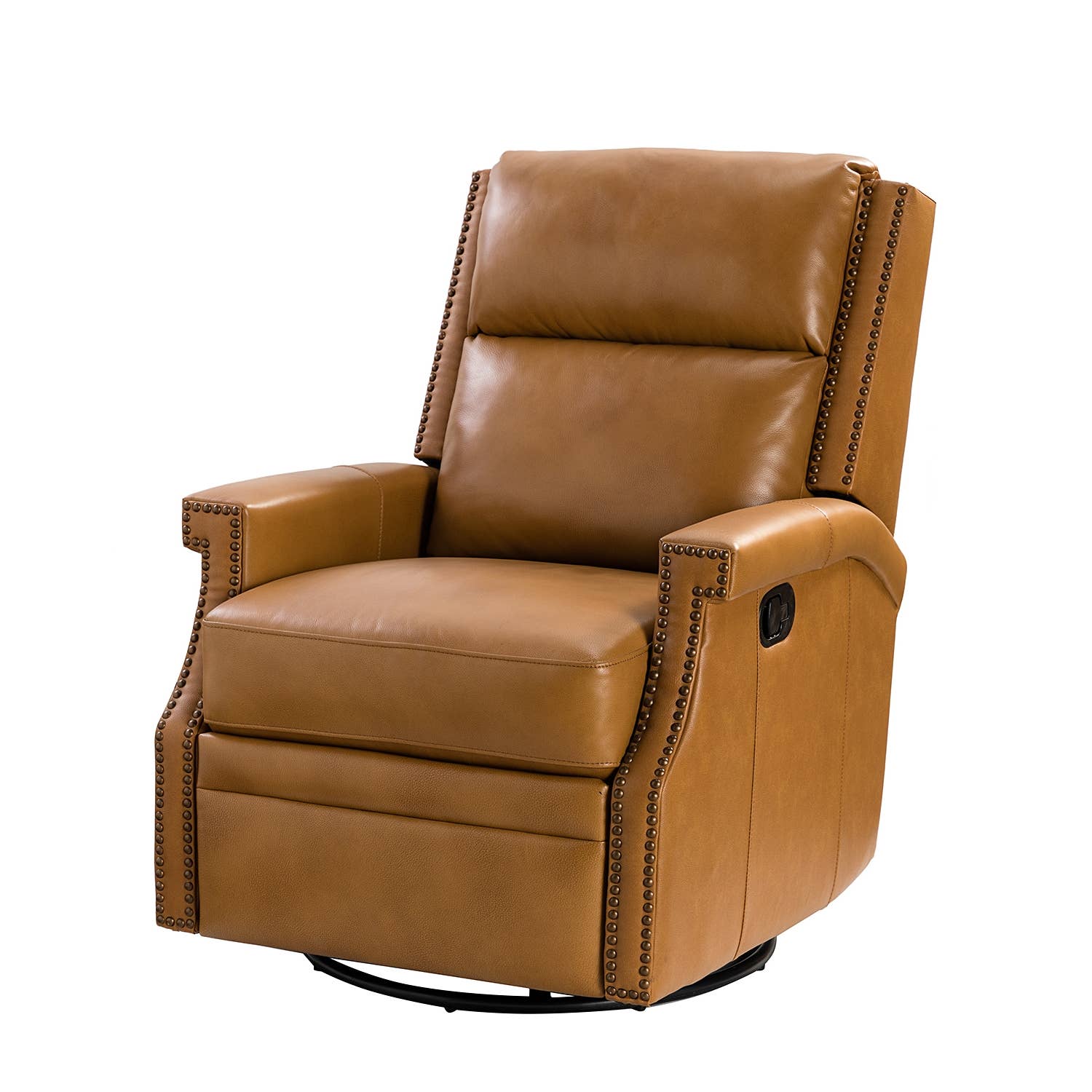 Karat Home - Wholesale Chair - Louise Genuine Leather Swivel Rocker Recliner2