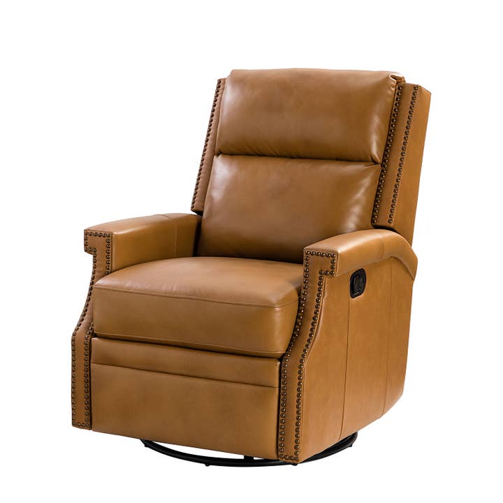 Karat Home - Wholesale Chair - Louise Genuine Leather Swivel Rocker Recliner2