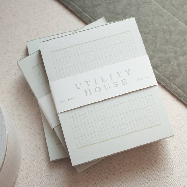 Utility House Design Co. - Wholesale Notepad - Grid Habit Tracker Notepad