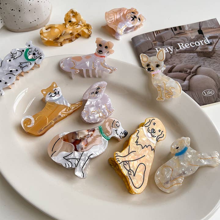 PAWPAWwholesale - Wholesale Hair Clip - Women's - Kawaii Dog Claw Clip, Fun Cartoon Hair Accessory_CWMM714623