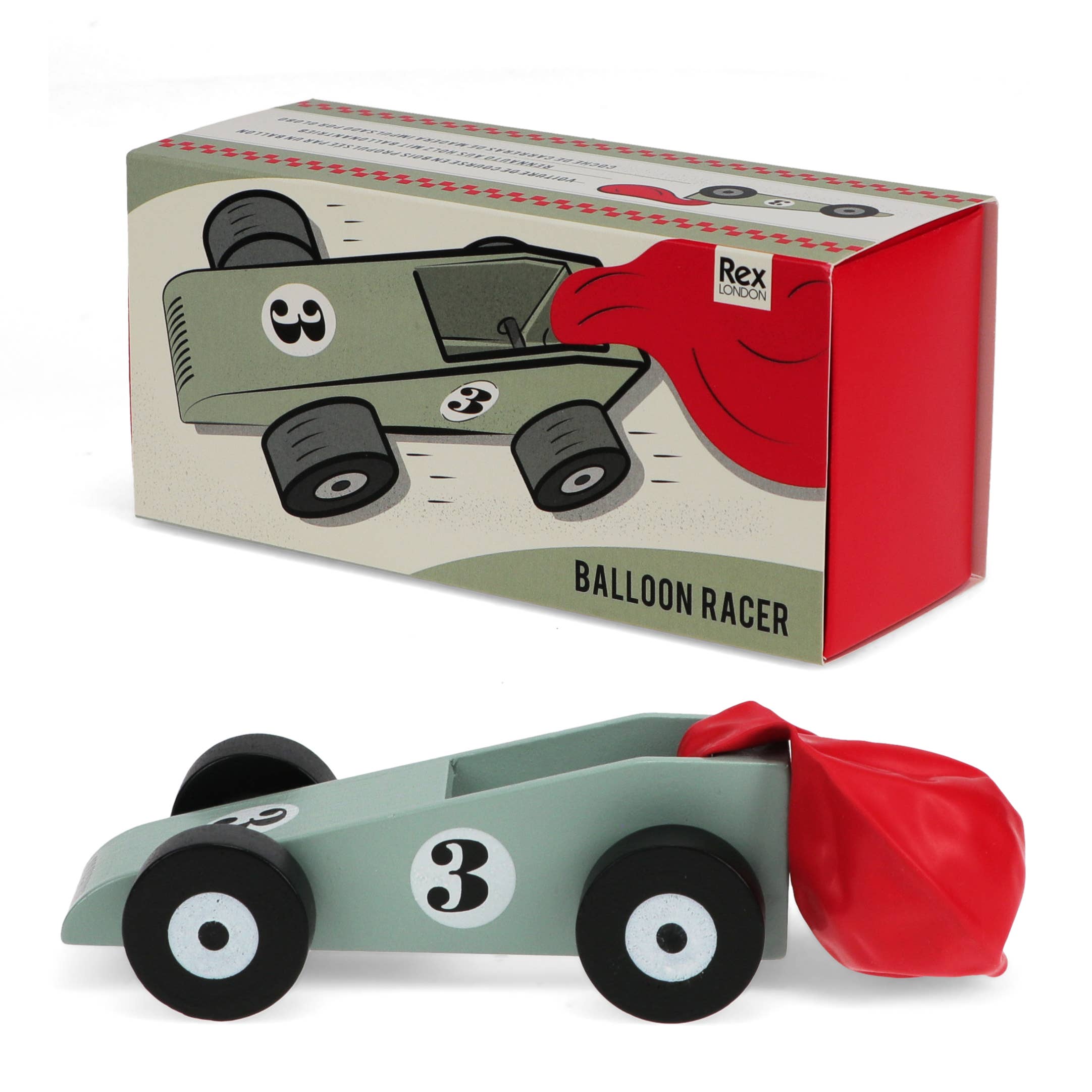 Rex B2B - UK – wholesale Toy car/truck – Child – Wooden balloon-powered racing car0