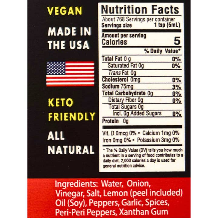 Peri Peri Supply Co. – Engroshandel Hot sauce – Hot Peri-Peri Sauce - 4 gallon pr. Sag3