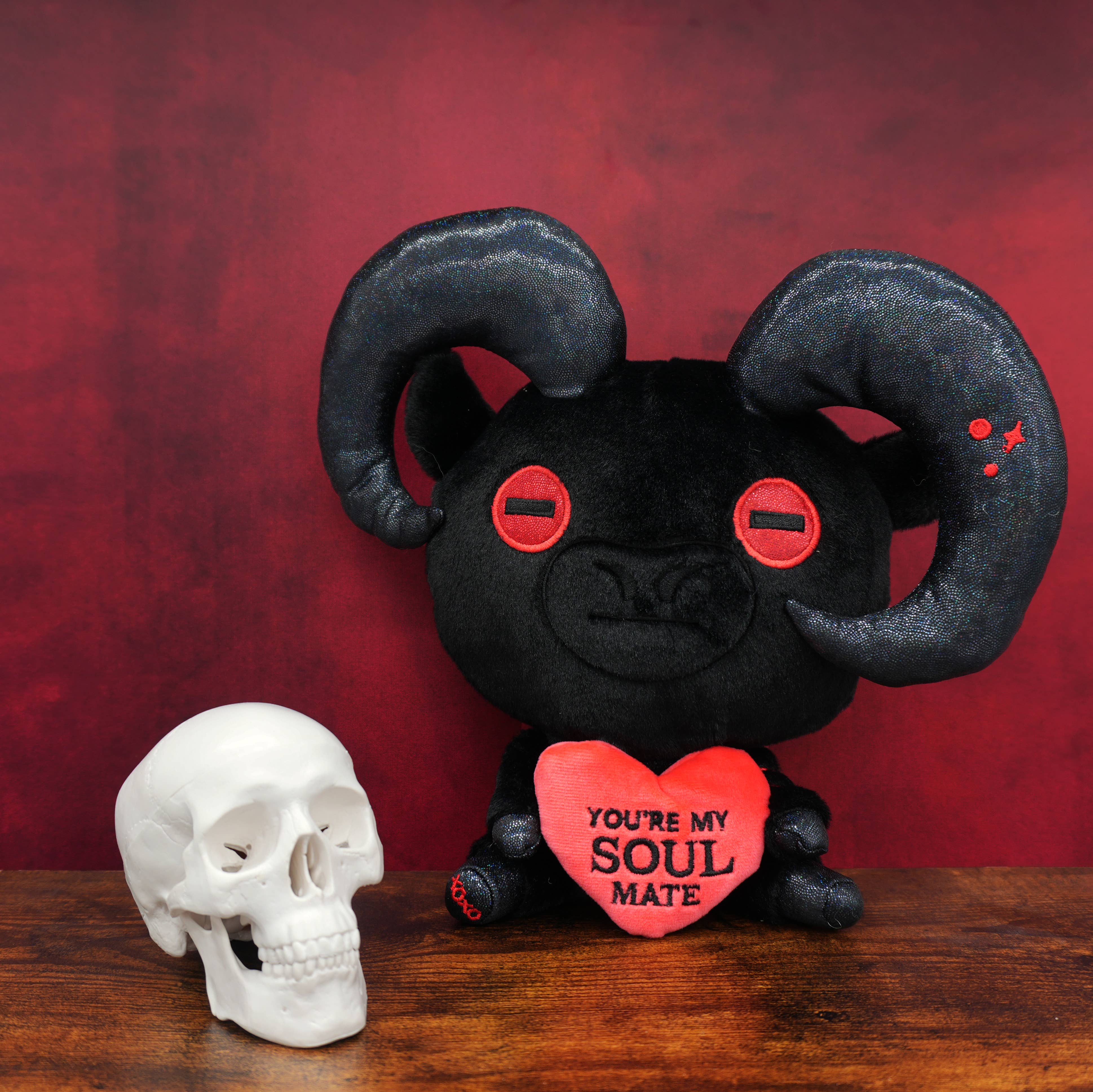 Punchkins - Wholesale Stuffed/Plush Toy - Kids & Baby - "You’re My Soulmate" Devil Goat - Halloween Horror Plushies5