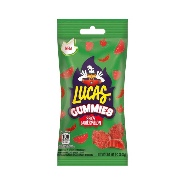 Carnival Candies & Ice Cream Inc. - Wholesale Gummy - Lucas Gummy Spicy Watermelon Candy 12 Pack (2.46 Oz)1