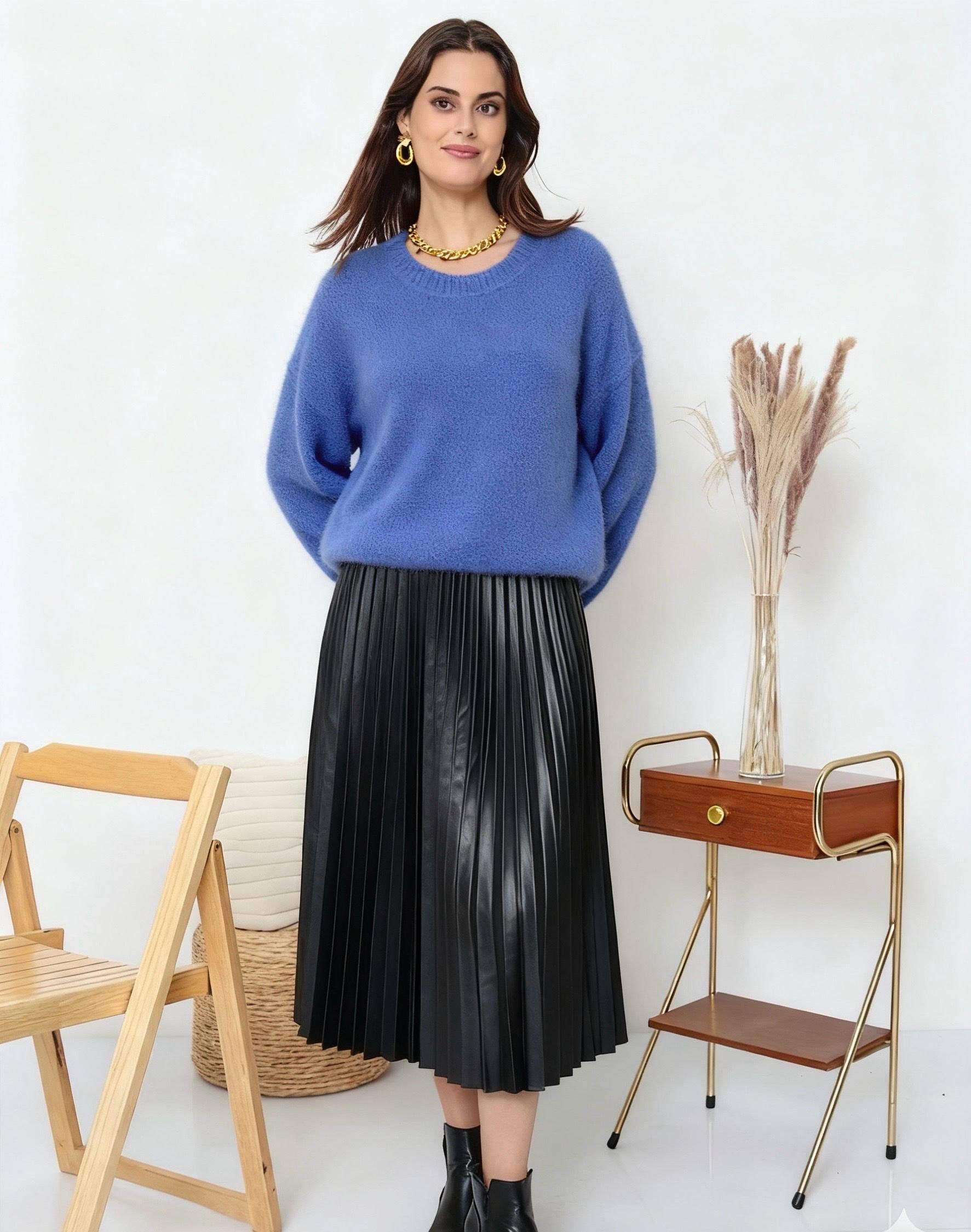 Orice - Wholesale Knit Sweater - Women's - Round neck sweater 52% baby alpaca fall/Christmas - Orice3