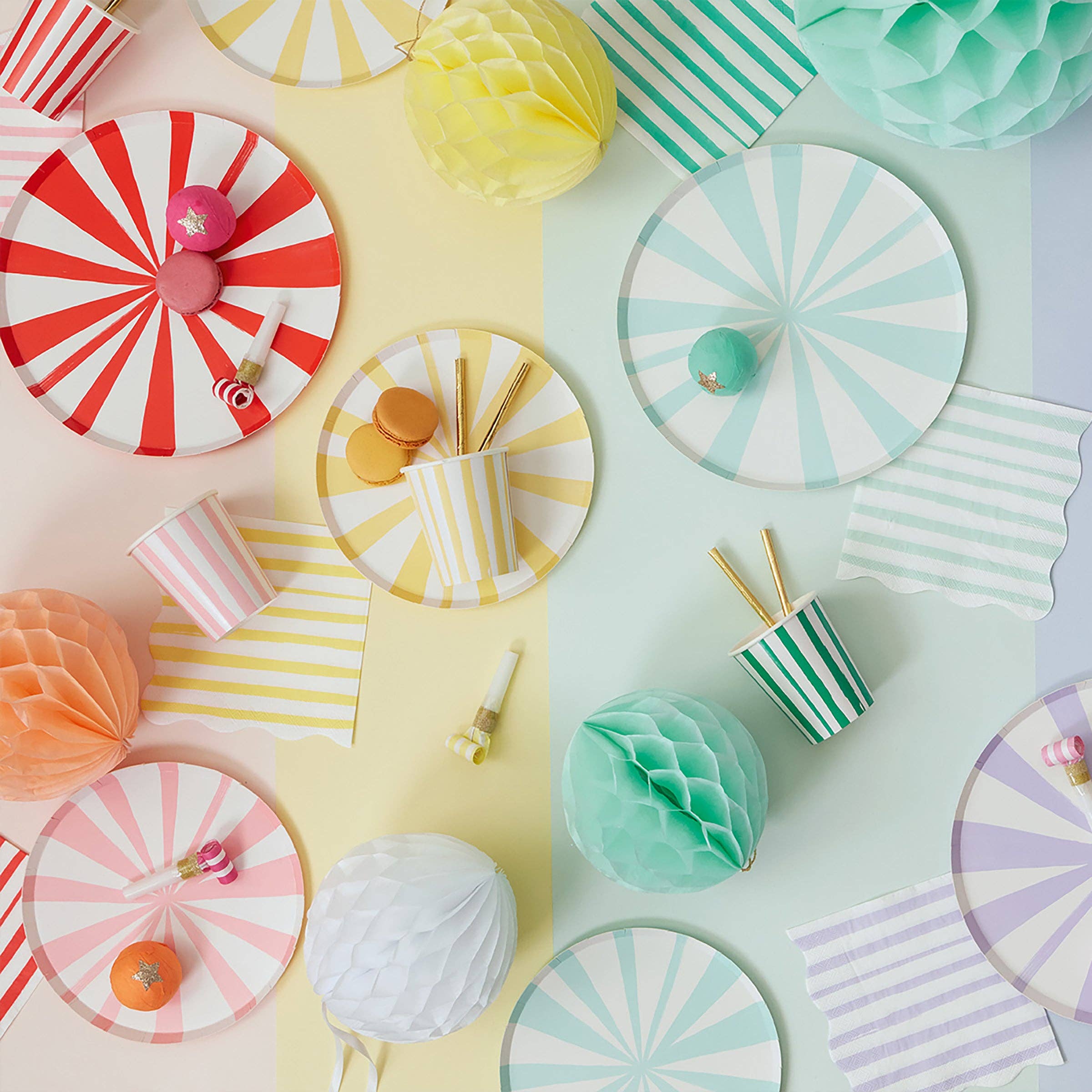 Meri Meri - Vendita all'ingrosso Tovagliolo monouso - Tovaglioli Piccoli a Righe Miste1