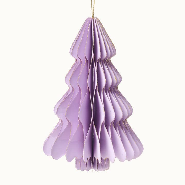 Hanging Paper Christmas Tree Ornament Lavender15cm for wholesale by by Vivi.