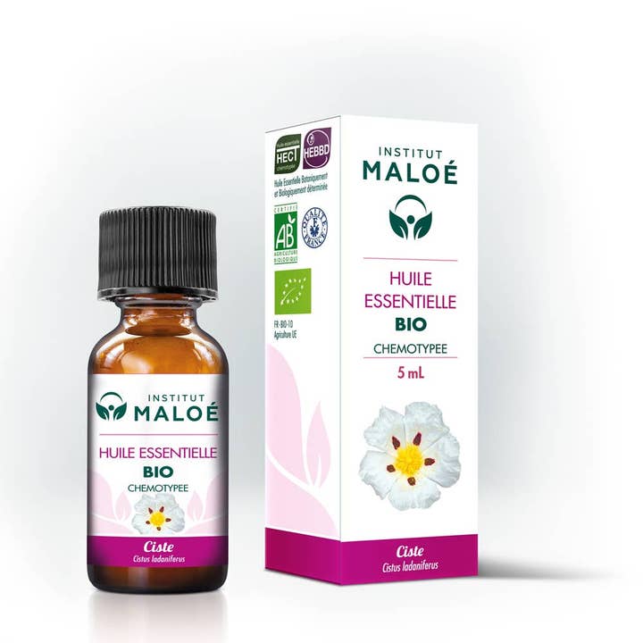 Institut Maloé - Vente Huile essentielle - Huile essentielle de Ciste bio - 5 mL