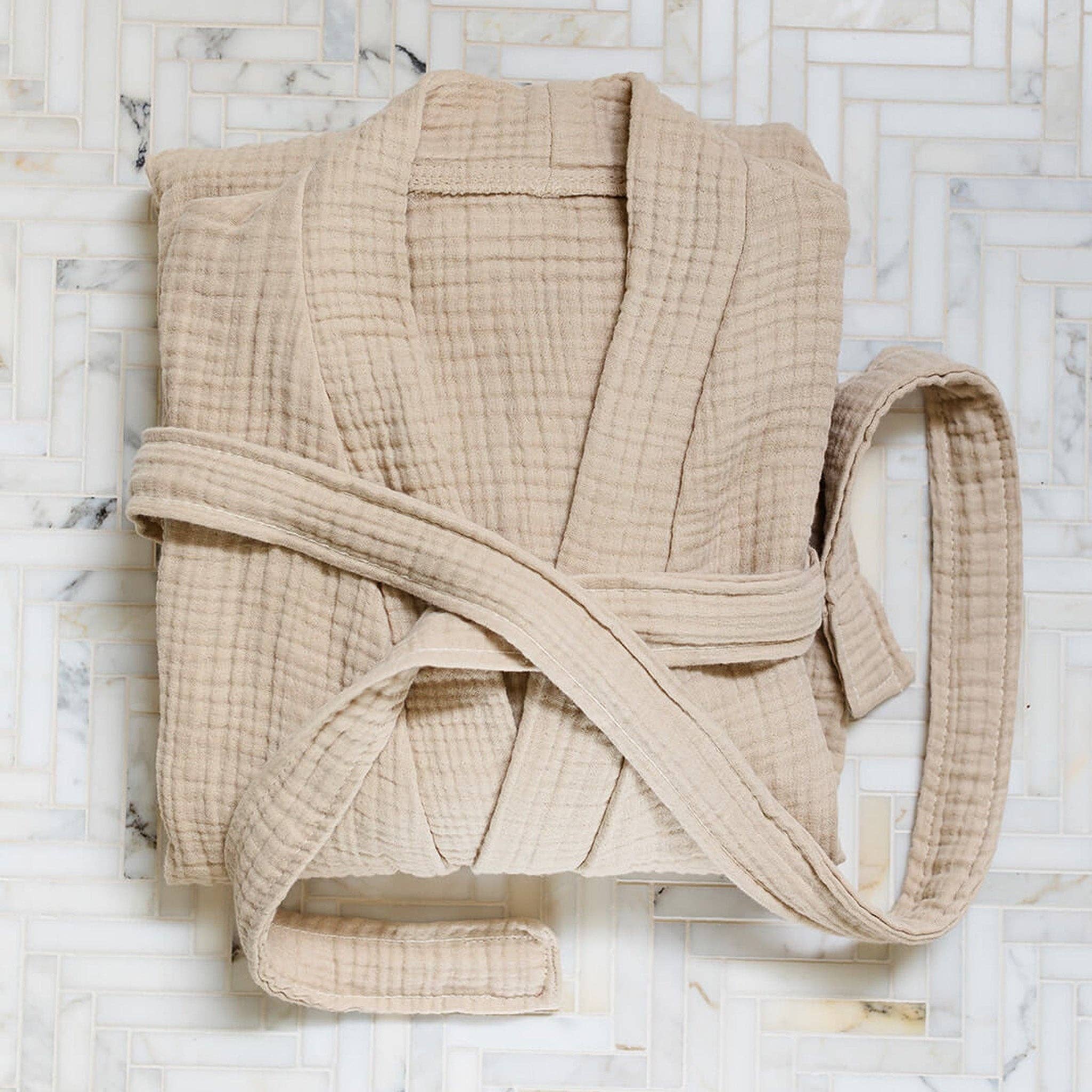 Pine & Palm Home - Wholesale Robe - Unisex - OEKO-TEX® Turkish Cotton Soft Muslin Breathable Bathrobe1