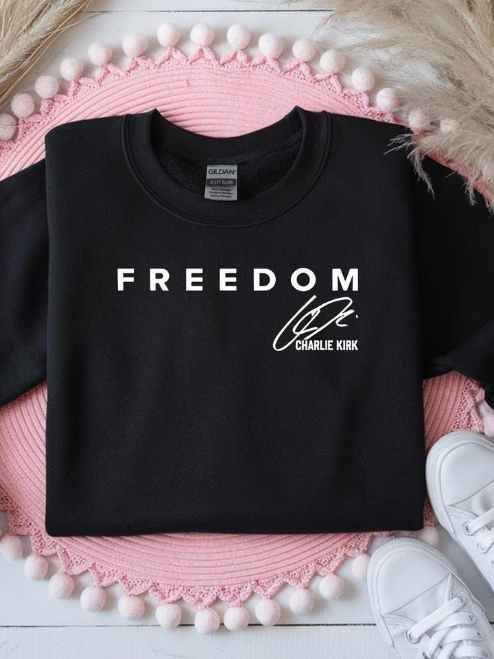 Charlie Kirk Freedom T-Shirt, Charlie Kirk Sweatshirt  and other Purchase Wholesale charlie kirk sweatshirt. Free Returns & Net 60 Terms on Faire trending on Faire.