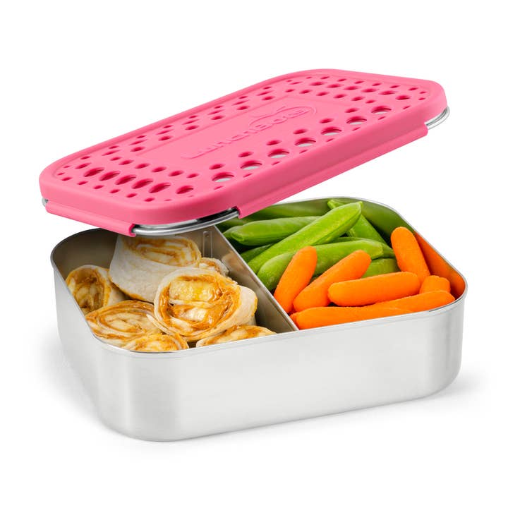 LunchBots Medium Bento Duo Pink Dots for wholesale by LunchBots