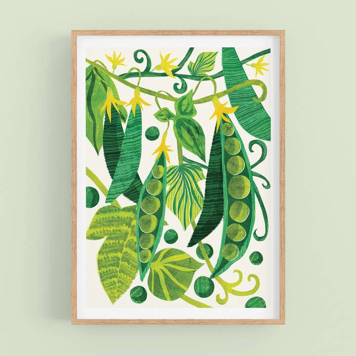 Peas Art Print for wholesale by Astrid Weguelin Illustration