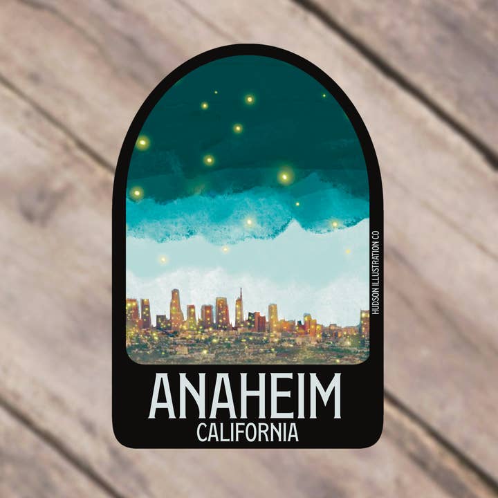 Anaheim California Sticker/Magnet/Print/Postcard for wholesale by About Town Co
