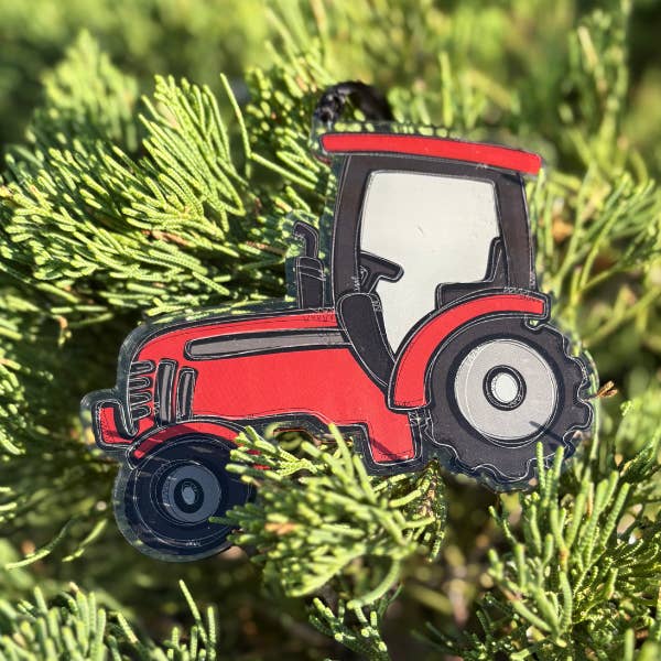 Casey Andrews Art - Wholesale Ornament - Red Tractor Acrylic Ornament1