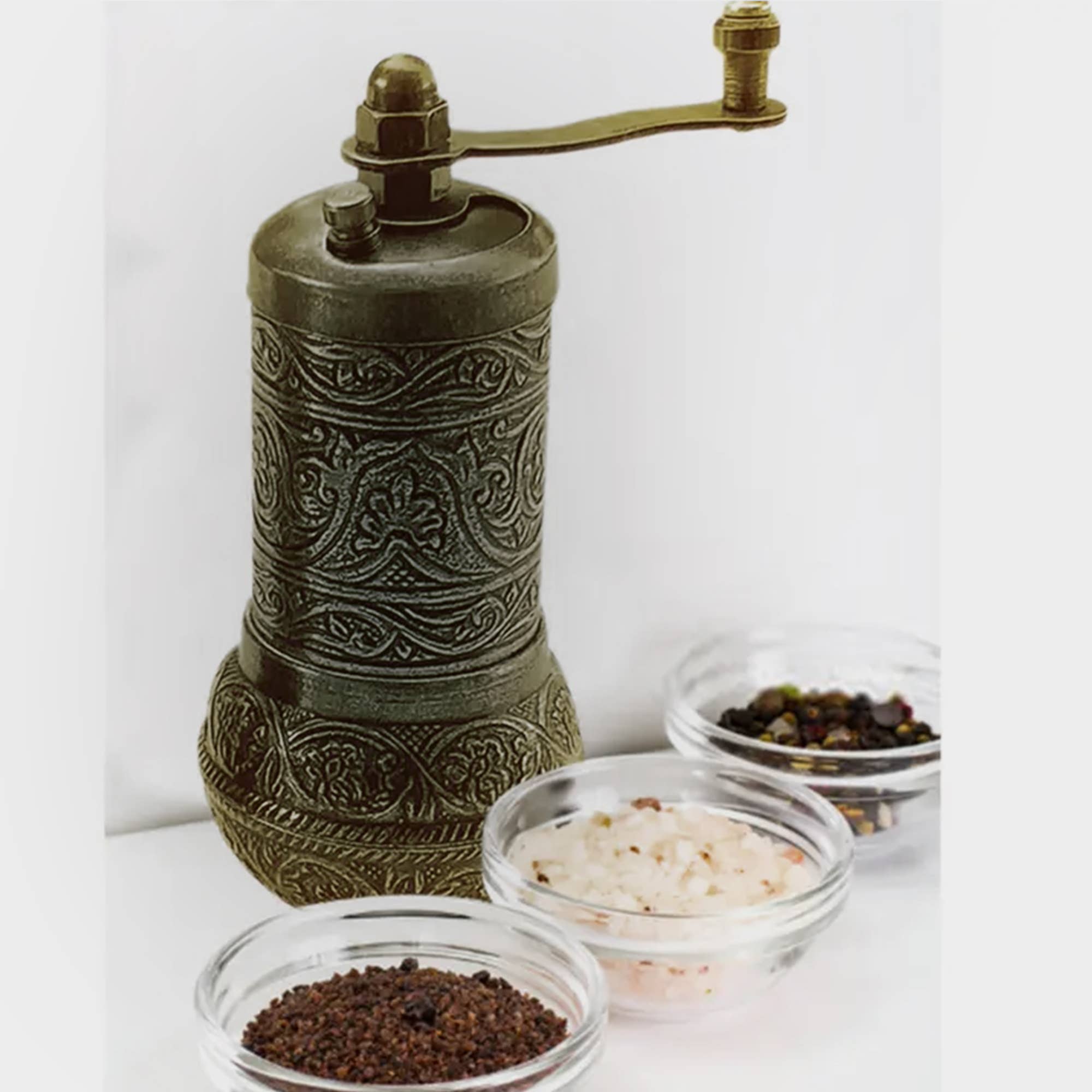 Hakan – wholesale Pepparkvarn – Hakan koppar svartpepparkvarn, påfyllbar kryddkvarn, 11 cm13