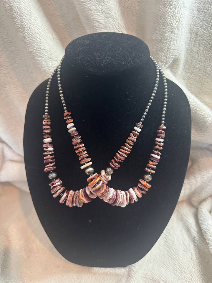 8-18mm purple spiny graduated necklace for wholesale by BDN Boutique