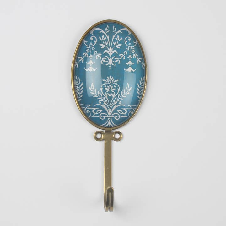 Gancho ovalado con estampado de flores de cristal para venta al por mayor de Originals International Ltd