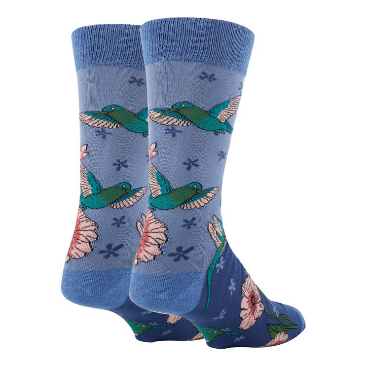 Oooh Yeah/Sock It Up/Oooh Geez Slippers - Wholesale Socks - Men's - Humming Hmm | Men's Floral Premium Cotton Crew Socks2