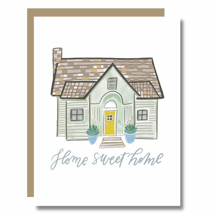 Carte Home Sweet Home - Nouvelle maison, première maison, pendaison de crémaillère pour la vente par Prairie Letter Shop