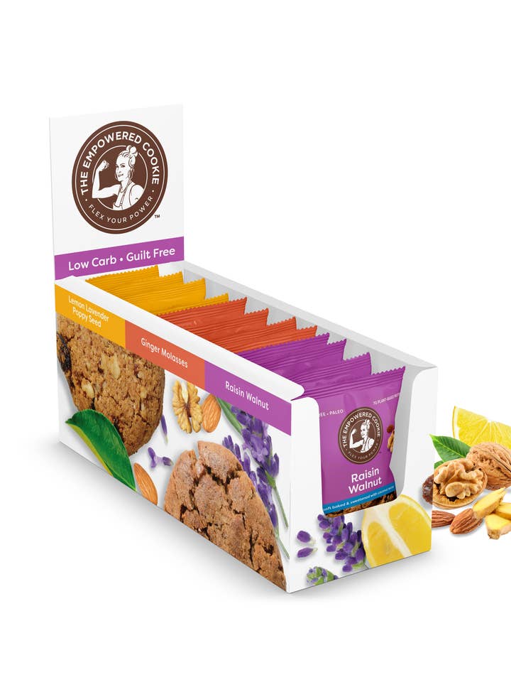 Variety Cookies: Ginger Molasses, Lemon & Raisin Walnut for wholesale by The Empowered Cookie