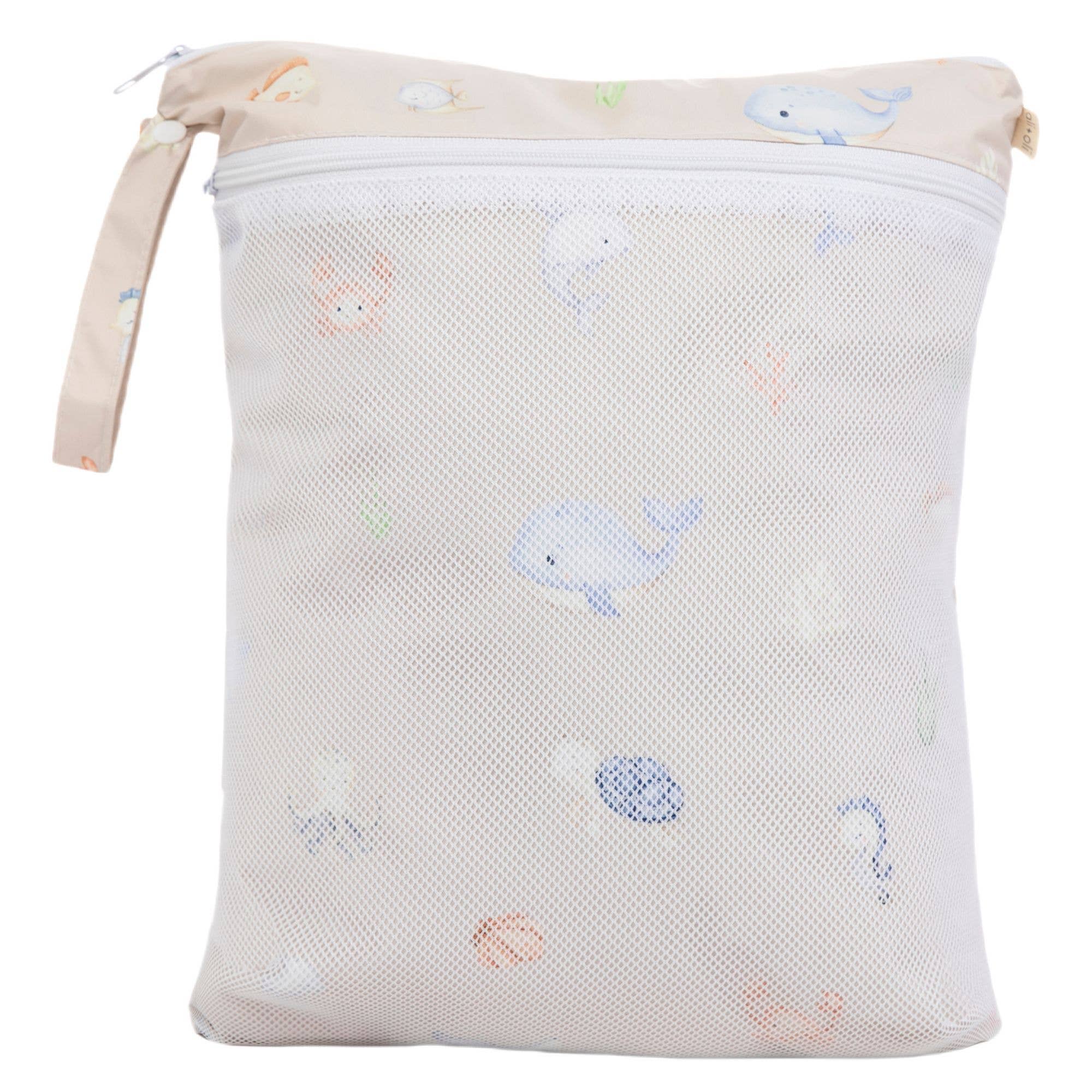 Ali+Oli - Vente Sac étanche - Enfant et bébé - Sac humide/sec à double compartiment avec poche en mesh (Sous-marin)0