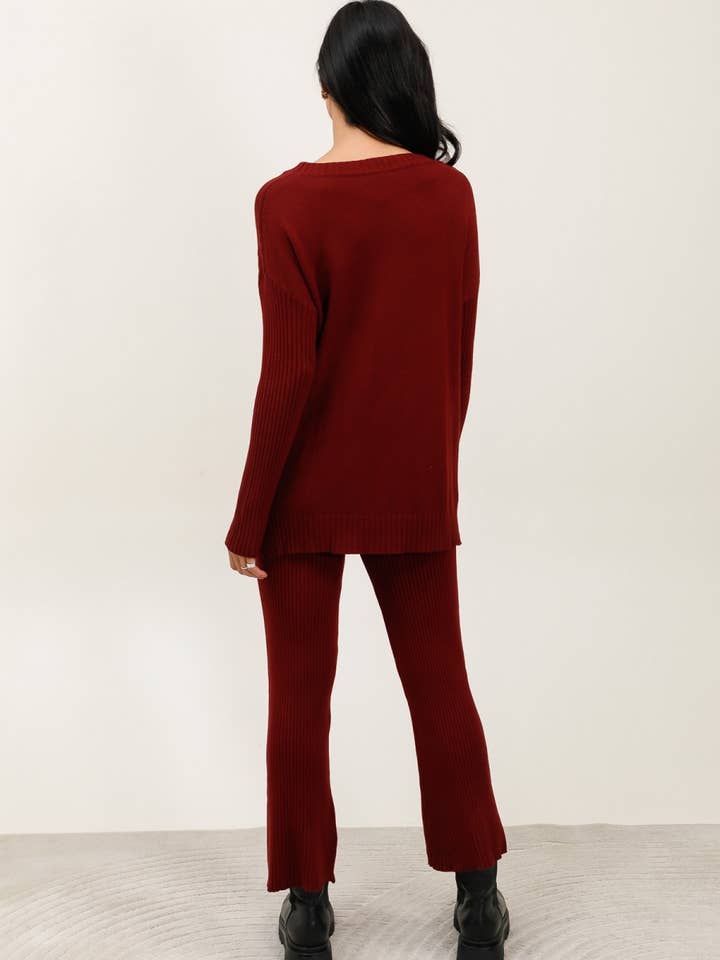 DIX-ONZE - Wholesale Lounge Set - Women's - Ribbed Premium Knit Homewear/Casual Set2