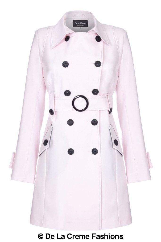 De La Creme Fashions - Wholesale Coat - Women's - Alice Mid Length Belted Mac Coat17