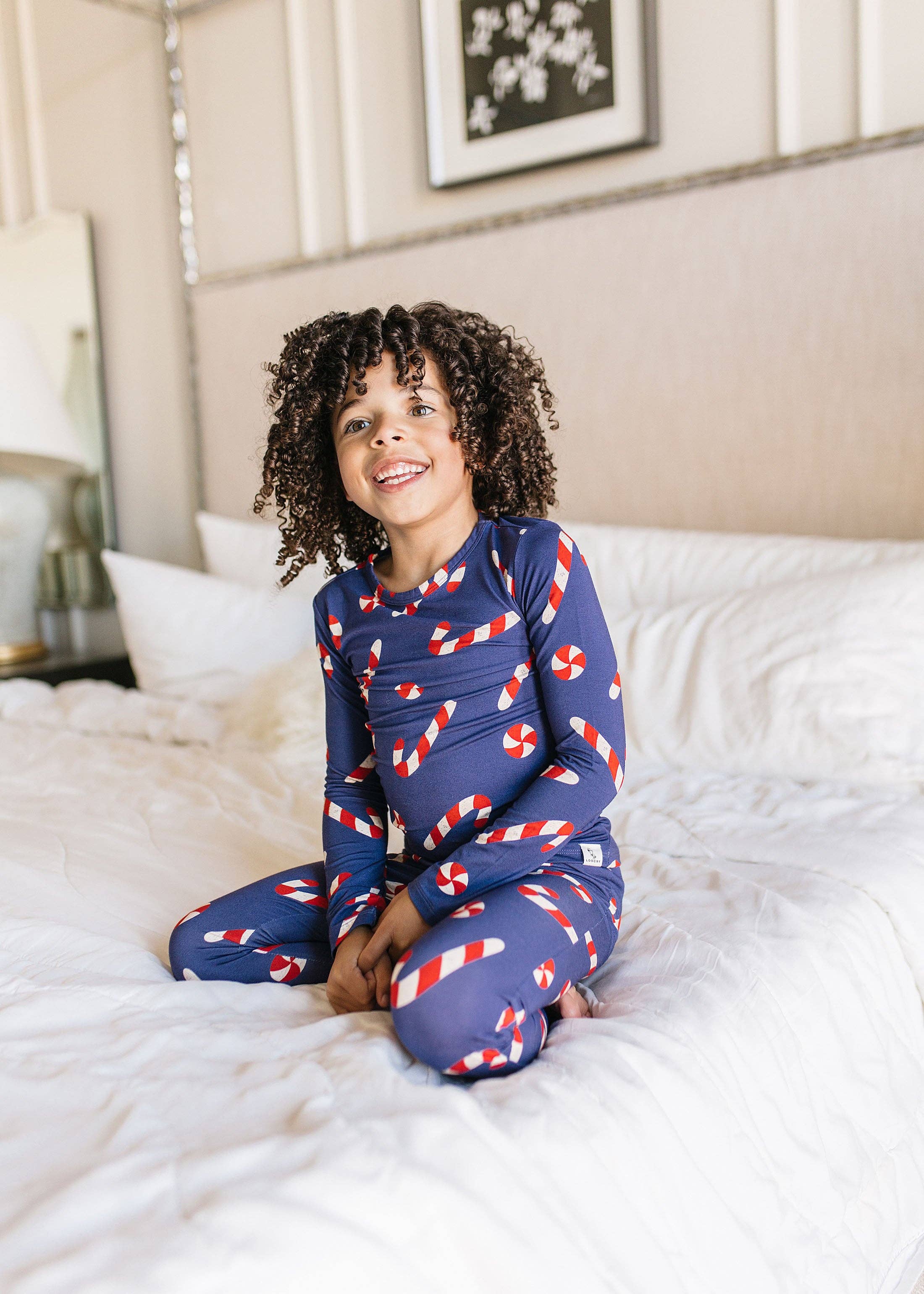 Loocsy LLC - Wholesale Sleepwear Set - Kids - Navy Candy Cane Pajama Set1