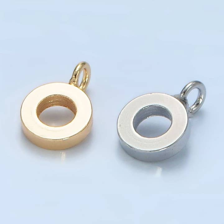 16K Gold Filled 9mm Minimalist Thin Rhondelle Open Loop Findings in Gold & Silver | Z857 for wholesale by Aim Eternal