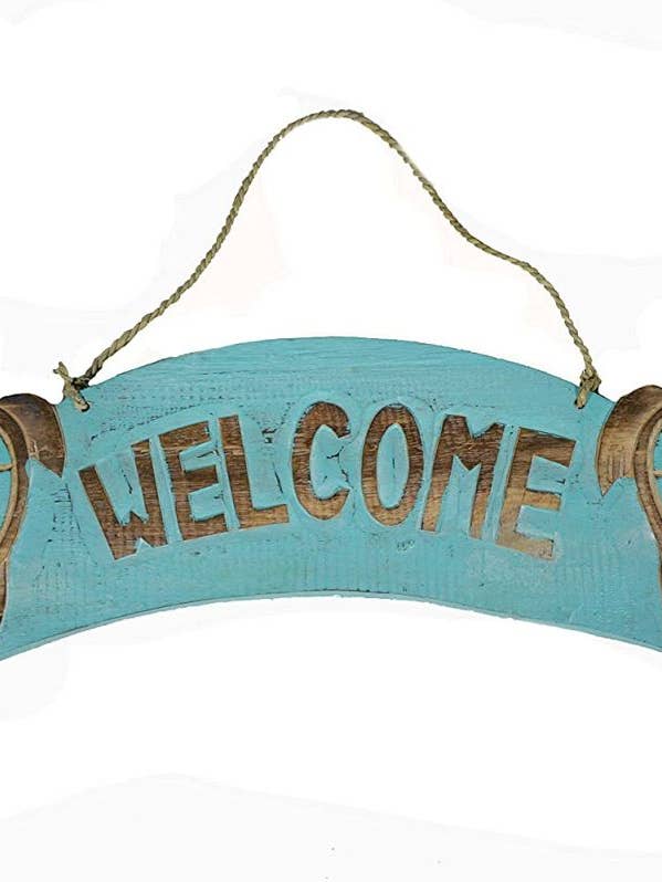 2 Turtle Welcome sign for wholesale by White Elephant