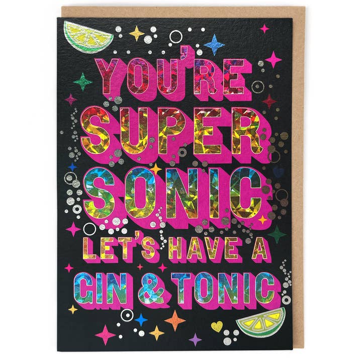Cath Tate Cards - Wholesale Birthday Card - Super Sonic Birthday Card