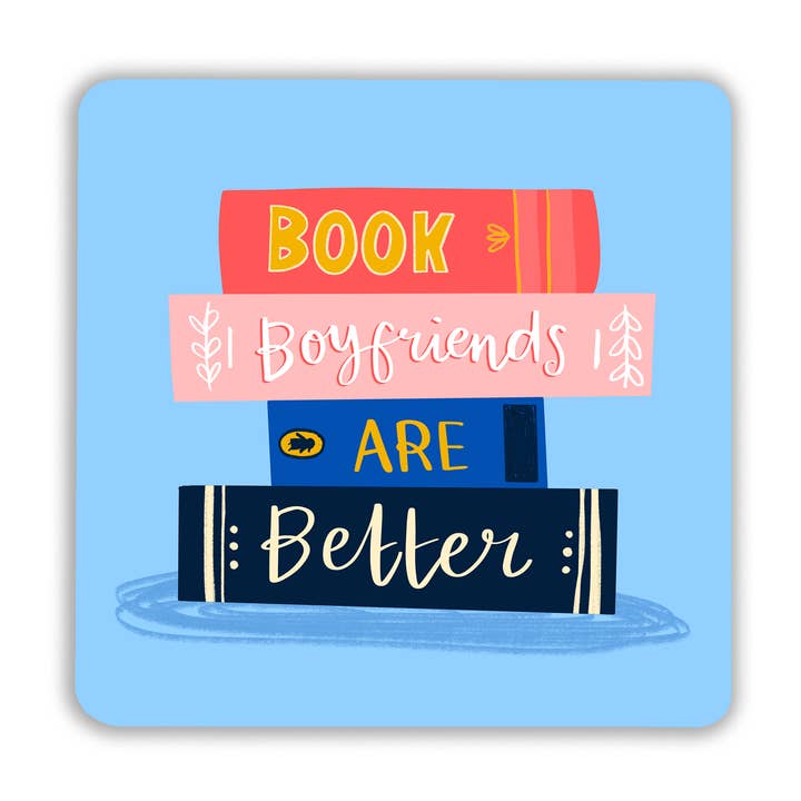 Book Boyfriend Coaster for wholesale by Lucy Maggie Designs