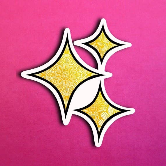 Sparkle Sticker (WATERPROOF) for wholesale by Zenspire Designs