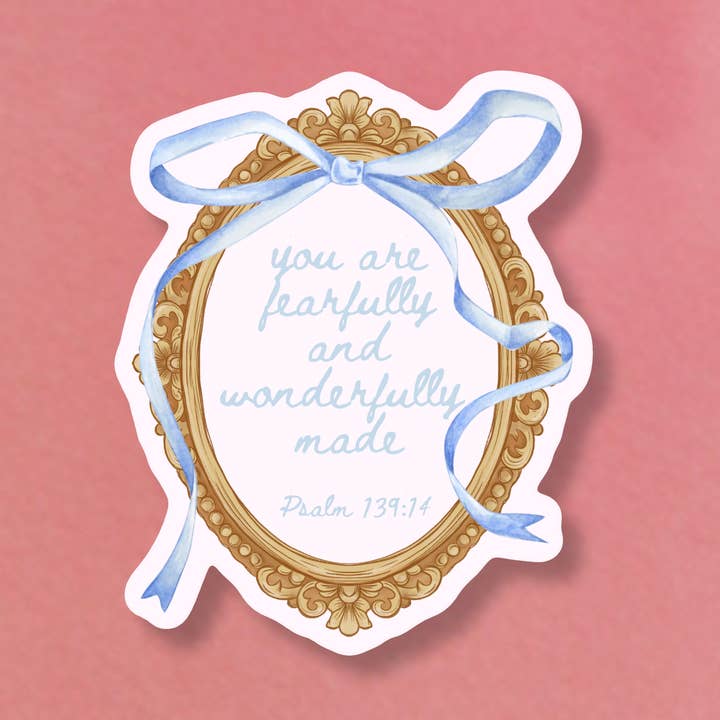 You Are Fearfully Made Water Resistant Sticker for wholesale by The Sunday Disco