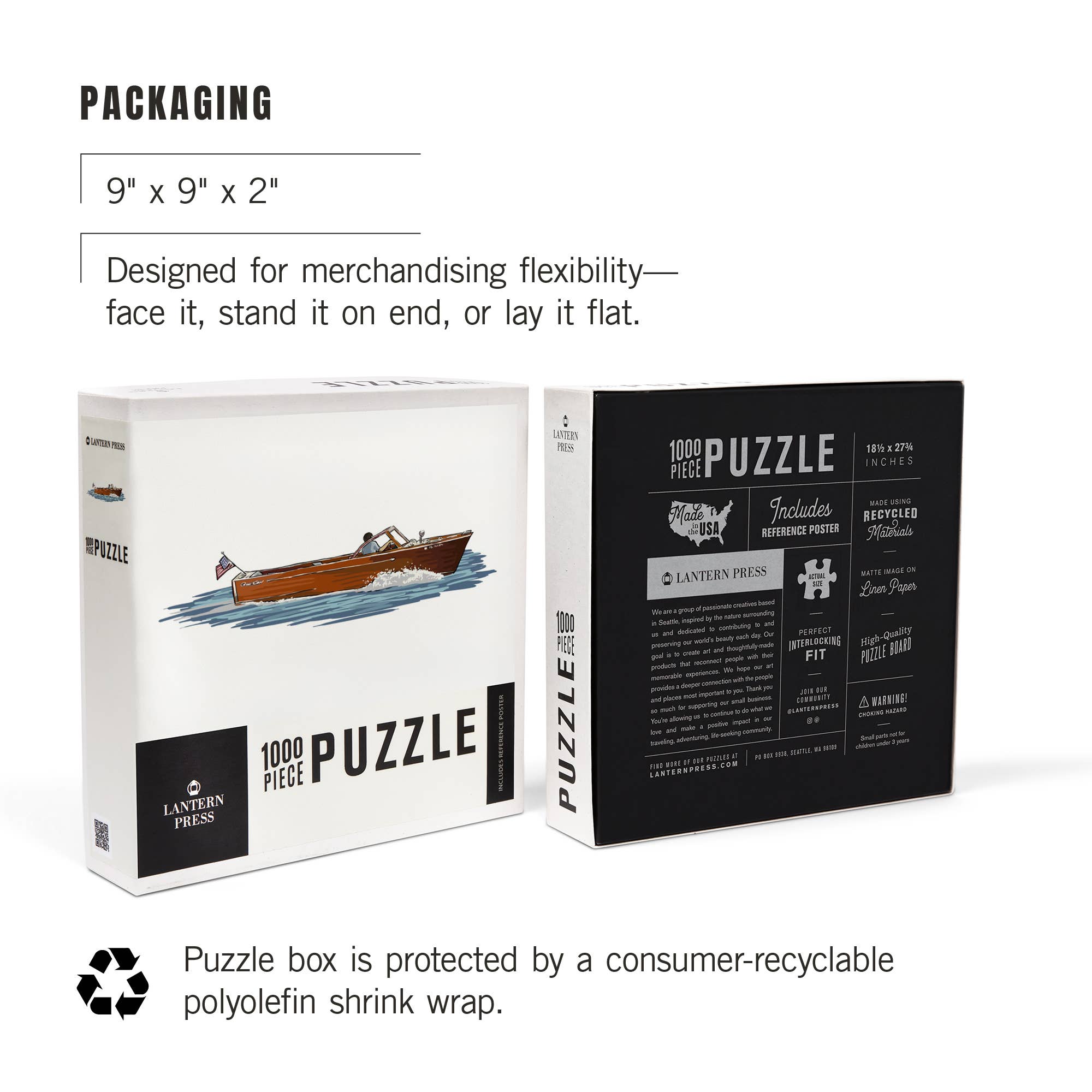 Lantern Press - Vente Puzzle – adulte - PUZZLE DE 1000 PIÈCES Bateau en bois, icône7